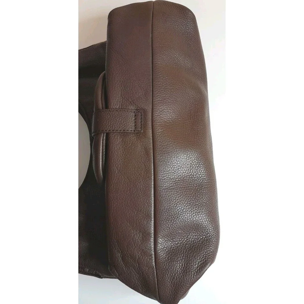 MICHAEL KORS Fulton Dark Brown SOFT Pebbled Leather Shoulder Bag Hobo Tote